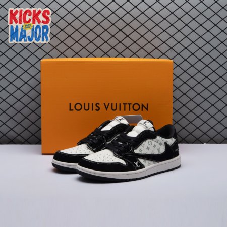 Travis Scott x Fragment Design x Air Jordan 1 Low OG SP Black Off White Grey LX1988-200 Unisex